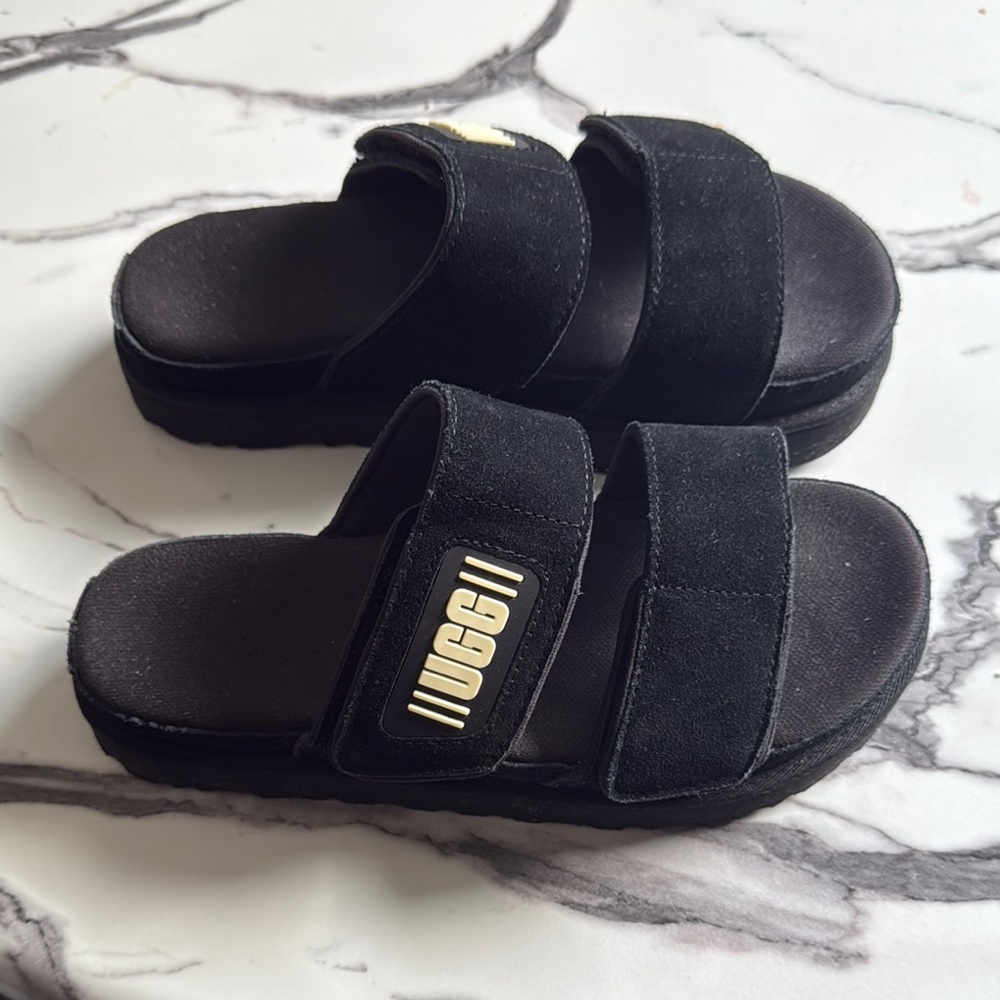 UGG Black Slide Sandals